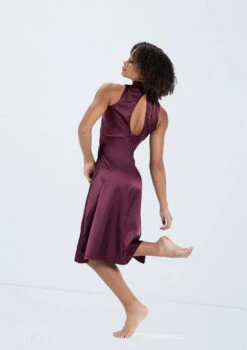 Weissman Charmeuse Mock Neck Dress