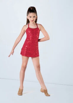 Weissman Sequin Camisole Dress -Capezi Dance Wear Shop D13183 red 933 86546.1698840477