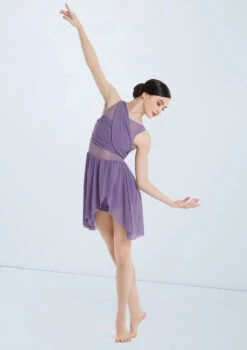 Weissman Mesh Wrap Dress -Capezi Dance Wear Shop D8423 wisteria 108315 97770.1678890969