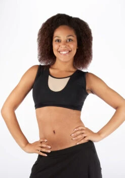 Dincwear Mesh Insert Crop Top -Capezi Dance Wear Shop DNDWJ003 MAIN FLS 14528.1678927521