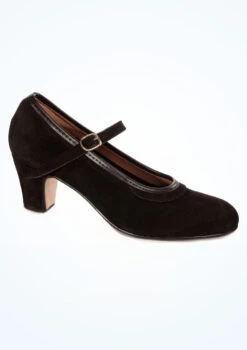 Intermezzo Nubuck Buckle Flamenco Shoe -Capezi Dance Wear Shop IT7233 MAIN BLK T 20421.1694685365