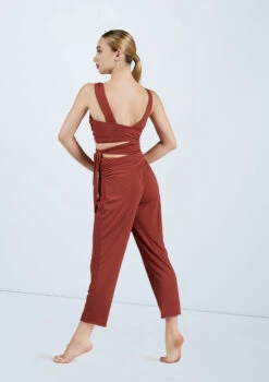 Weissman Cropped Cutout Jumpsuit -Capezi Dance Wear Shop MJ11547 paprika 160518 48216.1678891000