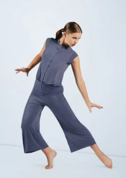 Weissman Snap Front Jumpsuit -Capezi Dance Wear Shop MJ11818 slateblue 1547 95626.1698840483