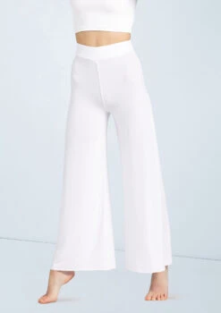 Weissman Wide Leg Matte Jersey Pants 12 Weissman Wide Leg Matte Jersey Pants -Capezi Dance Wear Shop MJ12612 white 655 76567.1678891065