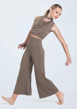 Weissman Matte Jersey Cowl Crop Top 6 Weissman Matte Jersey Cowl Crop Top -Capezi Dance Wear Shop MJ13035 mocha MJ12791 mocha 842 76184.1698840484