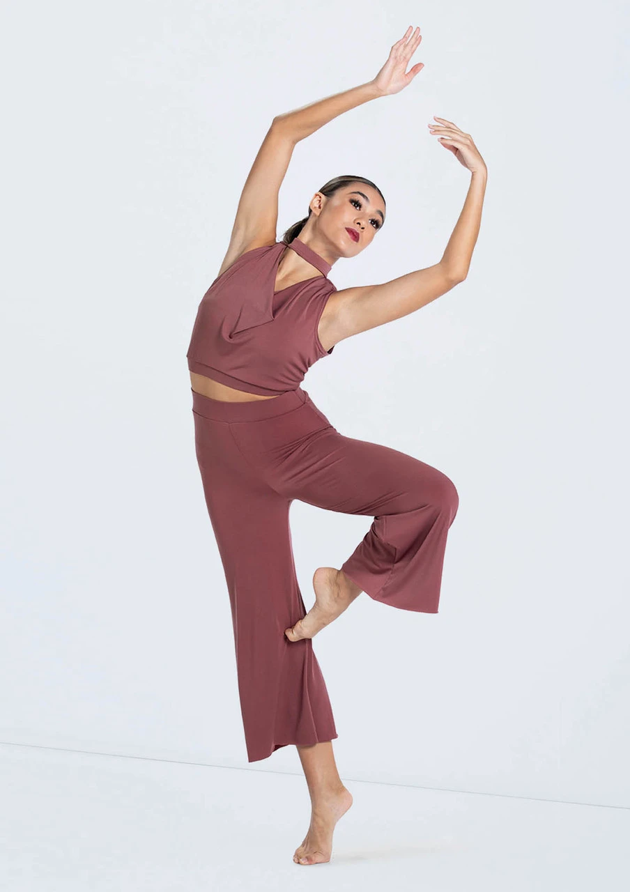 Weissman Matte Jersey Cowl Crop Top 1 Weissman Matte Jersey Cowl Crop Top