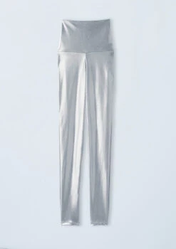 Weissman High Waist Metallic Leggings -Capezi Dance Wear Shop ML9062 silver OffFigure 1004 39244.1678891101