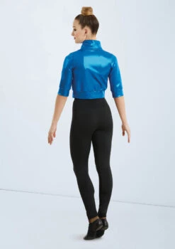 Weissman Cropped Metallic Jacket 12 Weissman Cropped Metallic Jacket -Capezi Dance Wear Shop ML9703 royal 006 56247.1678891105