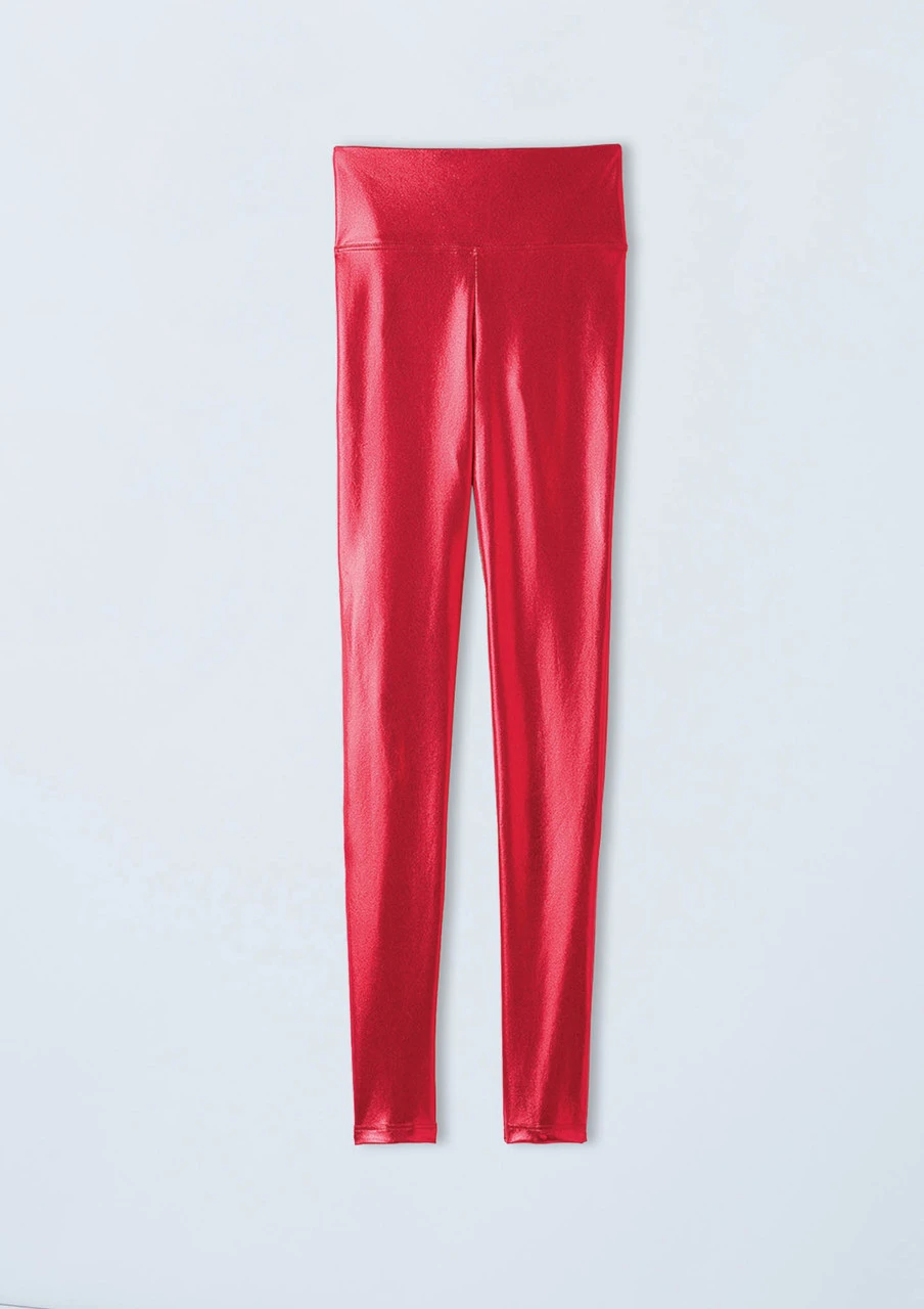 Weissman Metallic Full Length Leggings 2 Weissman Metallic Full Length Leggings - Image 2