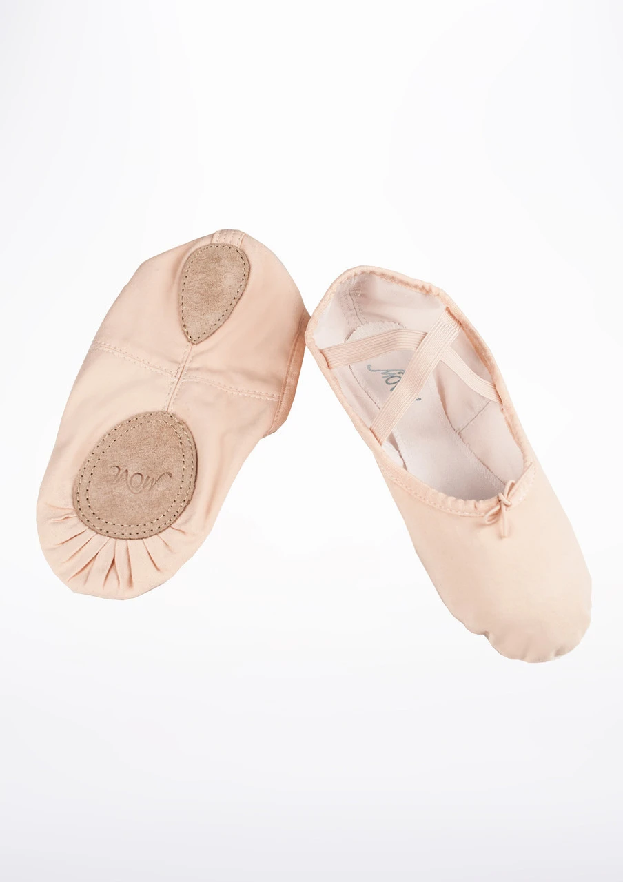 Move Dance Split Sole Canvas Ballet Shoe - Pink 2 Move Dance Split Sole Canvas Ballet Shoe - Pink - Image 2
