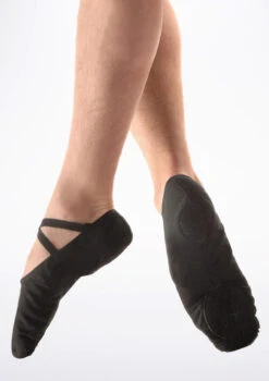 Move Dance Mens Split Sole Canvas Ballet Shoe - Black -Capezi Dance Wear Shop MOB0007 FOOTMAIN BLK T 96268.1695432126