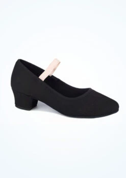 Move Dance Julie Canvas Character Shoe 1.5" Cuban - Black -Capezi Dance Wear Shop MOK0020 MAIN BLK T 04332.1695432183
