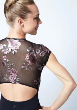 Move Dance Isadora Floral Zip Up Leotard -Capezi Dance Wear Shop MOL0634 BLK CLOSE UP BACK 1 02740.1678884215