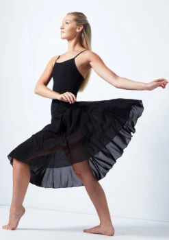 Move Dance Helena Mesh Dress -Capezi Dance Wear Shop MOR0249 BLK FRONT 1 02339.1678884685