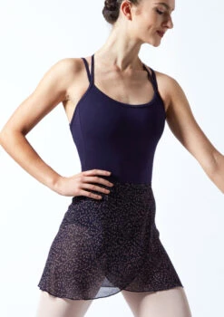 Move Dance Speckled Wrap Dance Skirt - Navy -Capezi Dance Wear Shop MOR0408 BLK FRONT 1T 73552.1689636867