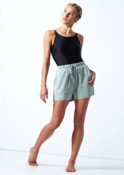 Move Dance Cassandra Jersey Dance Shorts -Capezi Dance Wear Shop MOR0637 TEAL FRONT 1 10024.1678884709