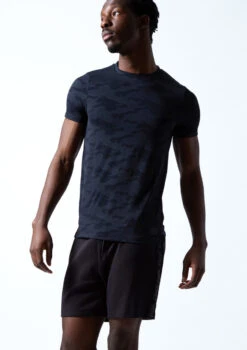 Move Dance Men's Rhythm Dance T Shirt -Capezi Dance Wear Shop MOS0624 NVY FRONT 1T 96720.1696980990