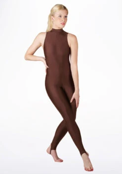 Alegra Girls Shiny Rhona Unitard -Capezi Dance Wear Shop MOU0218 MAIN BRN 61261.1678871823