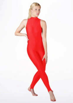 Alegra Girls Shiny Rhona Unitard -Capezi Dance Wear Shop MOU0218 MAIN RED 66250.1678871822