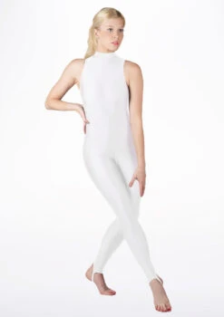 Alegra Girls Shiny Rhona Unitard -Capezi Dance Wear Shop MOU0218 MAIN WHT 59131.1678871831
