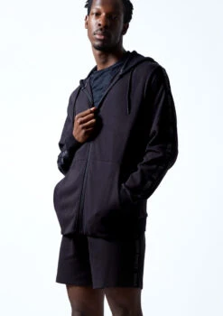 Move Dance Men's Pulse Zip Up Hoodie -Capezi Dance Wear Shop MOZ0621 BLK FRONT 2T 79133.1696981187