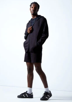Move Dance Men's Pulse Zip Up Hoodie -Capezi Dance Wear Shop MOZ0621 BLK FRONT 2 00863.1696981187