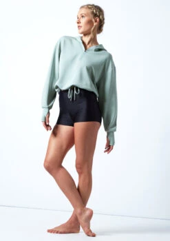 Move Dance Lilly Jersey Dance Hoodie -Capezi Dance Wear Shop MOZ0628 TEAL FRONT 1 00138.1678885068
