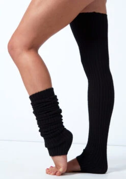 Move Dance Ivy Knit Leg Warmers -Capezi Dance Wear Shop MOZ0715 BLK SIDE 1 34944.1678885120