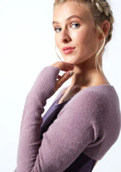 Move Dance Giovanna Knit Shrug -Capezi Dance Wear Shop MOZ0718 PUR CLOSE UP SIDE 1 18289.1678885120