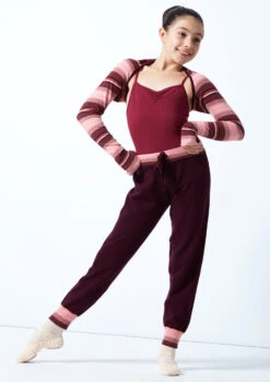 Move Dance Teen Ultra Knit Dance Joggers -Capezi Dance Wear Shop MOZ5708 DKPUR FRONT 2 98361.1678885158