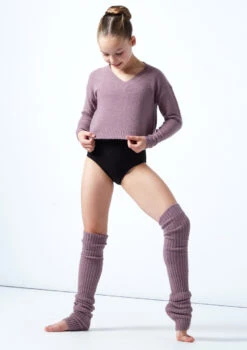 Move Dance Teen Louisa Knit V Neck Jumper 10 Move Dance Teen Louisa Knit V Neck Jumper -Capezi Dance Wear Shop MOZ5714 PURP FRONT 1 91323.1678885163