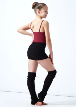 Move Dance Teen Isabella Knit Roll Top Dance Shorts -Capezi Dance Wear Shop MOZ5719 BLK BACK 1 87471.1678885173