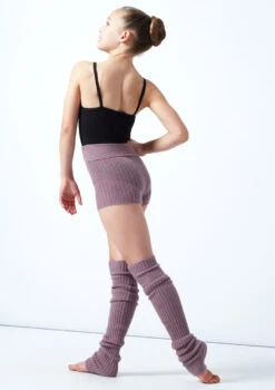 Move Dance Teen Isabella Knit Roll Top Dance Shorts -Capezi Dance Wear Shop MOZ5719 PURP BACK 2 72559.1678885173