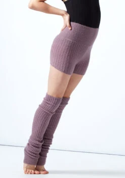 Move Dance Teen Isabella Knit Roll Top Dance Shorts -Capezi Dance Wear Shop MOZ5719 PURP FRONT 1T 19211.1696981489