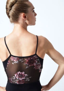 Move Dance Petal Floral Camisole Leotard -Capezi Dance Wear Shop MO L0631 BLK CLOSE UP BACK 1 11146.1678884198