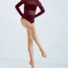 Weissman Long Sleeve Backless Leotard