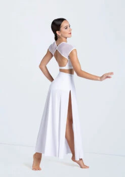Weissman Matte Jersey Maxi Skirt 6 Weissman Matte Jersey Maxi Skirt -Capezi Dance Wear Shop MT10463 S13081 white 083 97493.1694572767