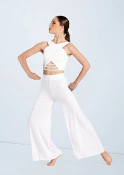 Weissman Lattice Front Crop Top 14 Weissman Lattice Front Crop Top -Capezi Dance Wear Shop MT10485 white MJ12612 white 663 29462.1678891129