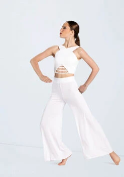 Weissman Wide Leg Matte Jersey Pants 16 Weissman Wide Leg Matte Jersey Pants -Capezi Dance Wear Shop MT10485 white MJ12612 white 663 34948.1678891065