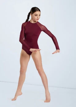 Weissman Raglan Long Sleeve Leotard -Capezi Dance Wear Shop MT10552 blackcherry 1420 61552.1698840494