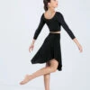 Weissman Matte Jersey Curved Hem Skirt
