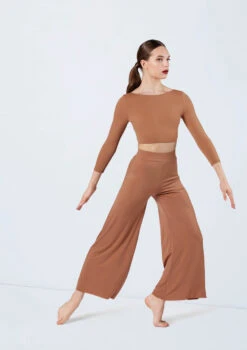 Weissman Wide Leg Matte Jersey Pants 14 Weissman Wide Leg Matte Jersey Pants -Capezi Dance Wear Shop MT12224 warmsand MJ12612 warmsand 641 33938.1678891065