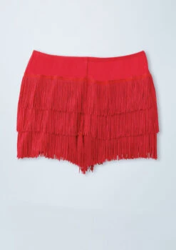 Weissman Fringe Shorts -Capezi Dance Wear Shop MT3228 red offfigure 004 17943.1678891258