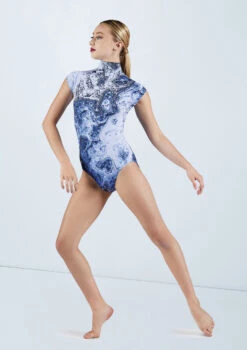 Weissman Printed Cap Sleeve Leotard 22 Weissman Printed Cap Sleeve Leotard -Capezi Dance Wear Shop PL11863 sapphire 11245 89263.1678891391