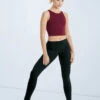 Weissman Cotton High Neck Crop Top