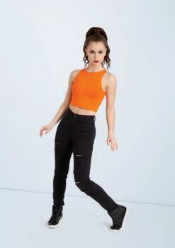 Weissman Cotton High Neck Crop Top -Capezi Dance Wear Shop PT9424 ember AH9210 black 0233 12287.1678891443