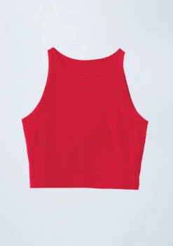 Weissman Cotton High Neck Crop Top -Capezi Dance Wear Shop PT9424 red OffFigure 0992 11639.1678891442