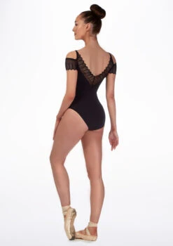 So Danca Lace Cold Shoulder Leotard -Capezi Dance Wear Shop RDE1649 BLK BACK 1 17613.1678885862