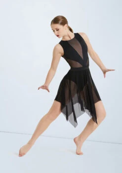 Weissman Mesh Handkerchief Hem Skirt 7 Weissman Mesh Handkerchief Hem Skirt -Capezi Dance Wear Shop S10165 black 129395 16535.1698450570