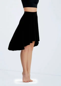 Weissman Matte Jersey Mid-Length Skirt -Capezi Dance Wear Shop S10467 black 060 40437.1678891460